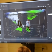 Computer screen showing how the Motion Capture Studio works