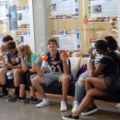 Madison Southern students wait for their first activity with Natural Areas