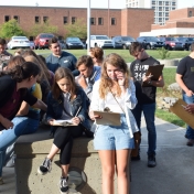 Madison Southern High School students prepare for their activity 