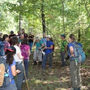 Stephen Richter leads a group of participants