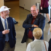 John Wade and Gary Kuhnhenn talking with Janna Vice and Deborah Whitehouse