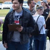 Madison Southern student holding clipboard