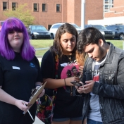 Madison Southern students record data in Natural Areas activity