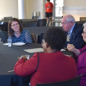 Group visits at Reception for Alumni Award Lecture speaker