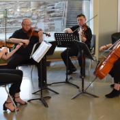 Dept. of Music string quartet provide music for the occassion