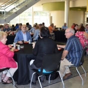 Retirees enjoy a great meal